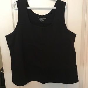 Women's Jessica London Black Tank Top - 3X
